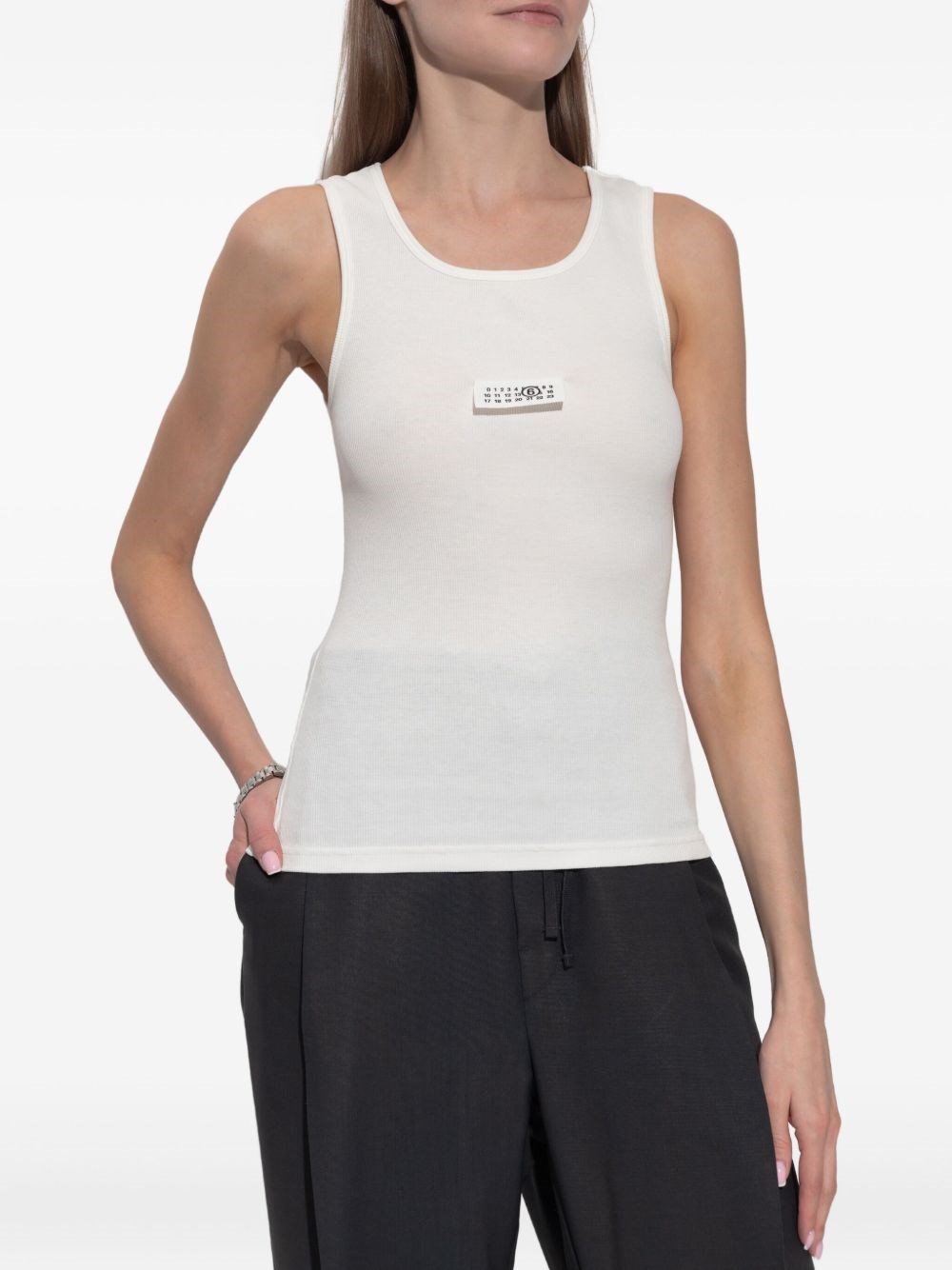 Mm6 maison margiela Logo cotton tank top available on Tessabit