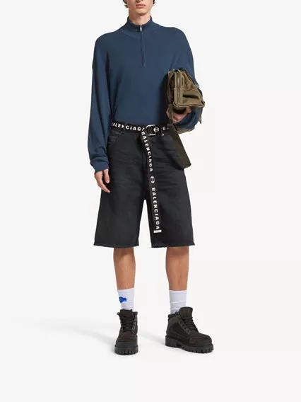 Balenciaga Denim cotton shorts available on Tessabit Luxury