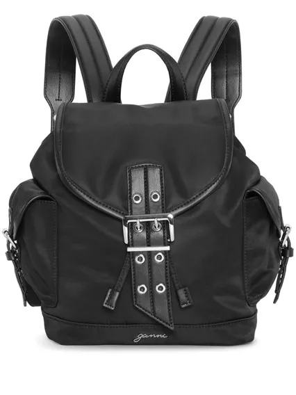 Ganni Bucky recycled nylon backpack available on Tessabit Luxury